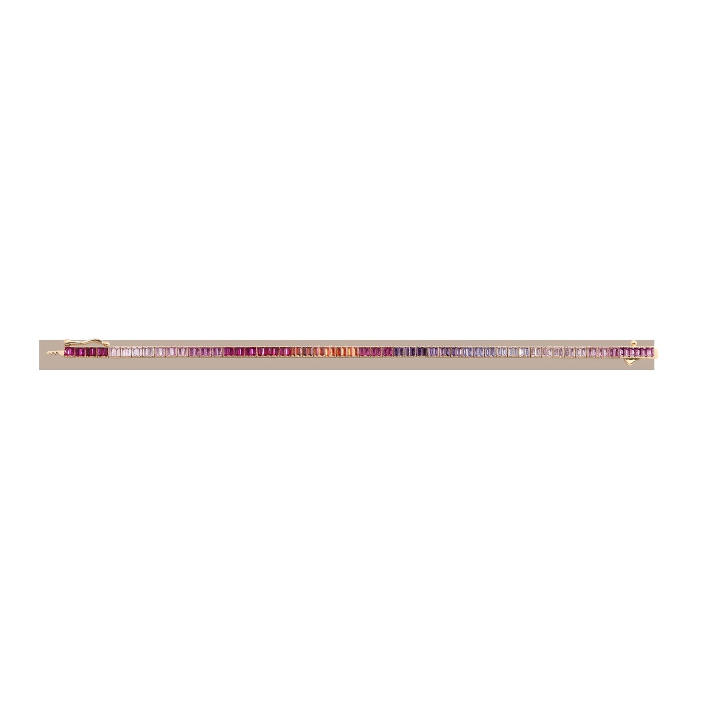 Pink Ombré Baguette Tennis Bracelet