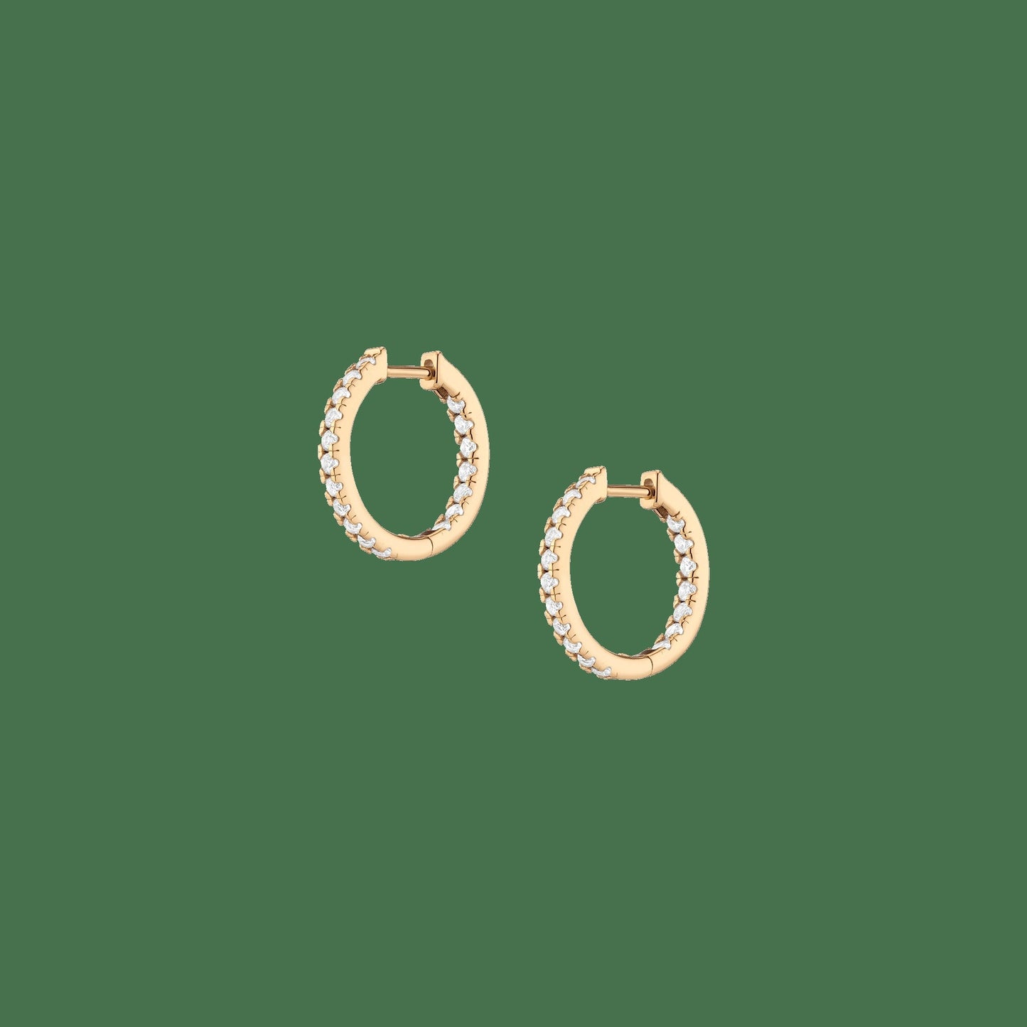 35mm Lab Grown White Sapphire Hoop Earrings