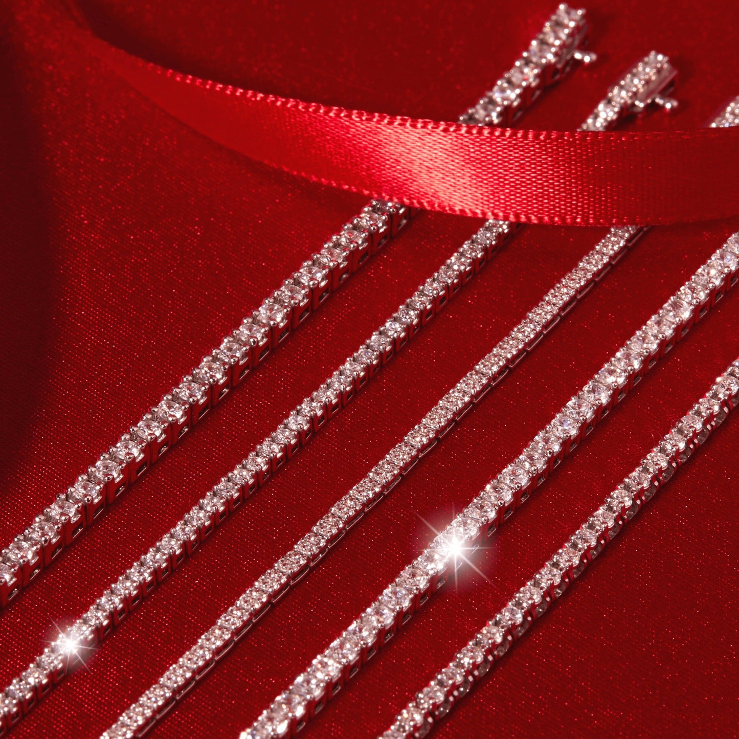 Diamond Cluster Tennis Bracelet