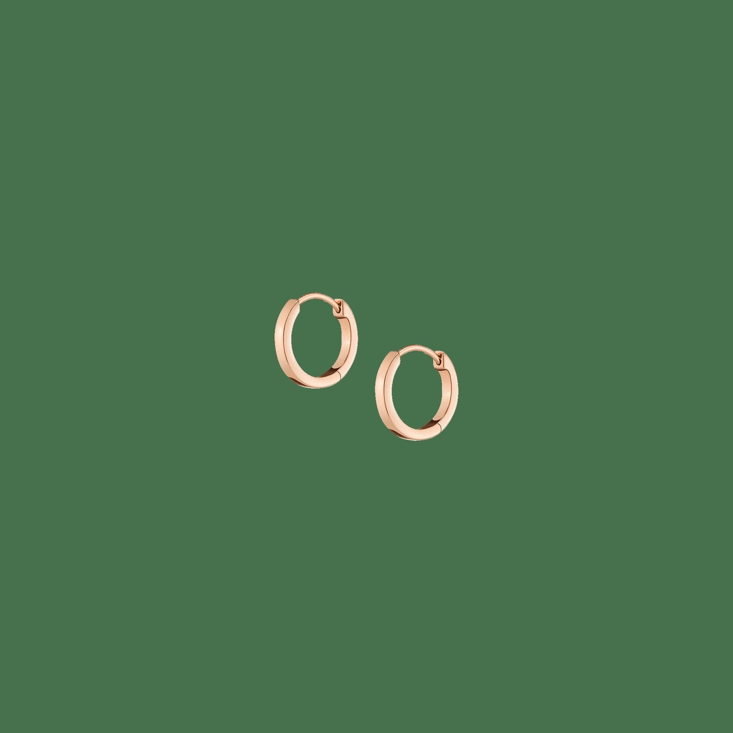 Gold Hinged Huggie Earrings (12mm)