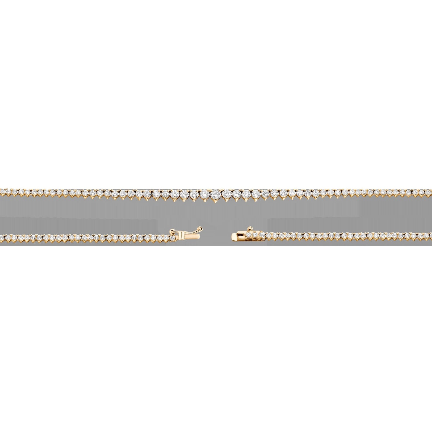 Everyday Three-Prong Graduated Tennis Necklace