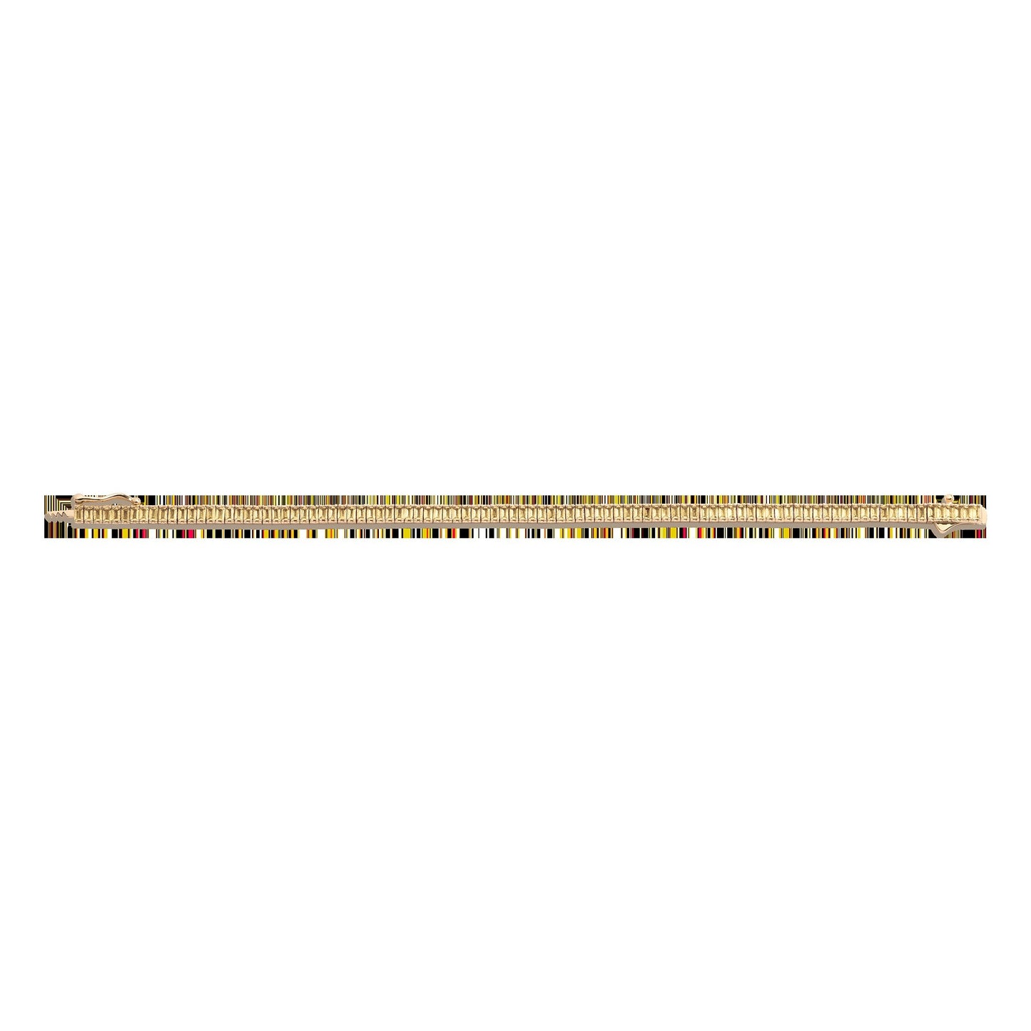 Lab Grown Citrine Baguette Tennis Bracelet