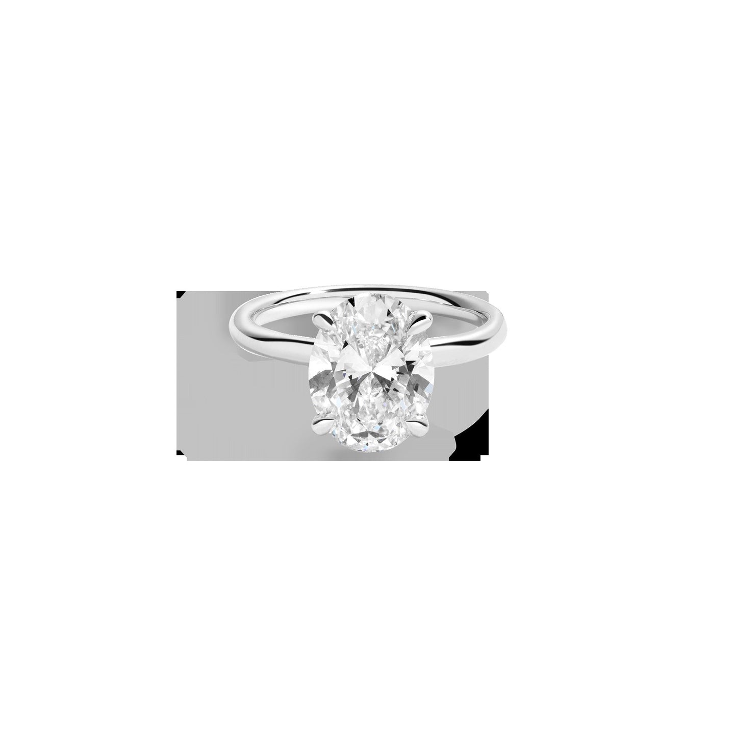 4ct Oval Lab Grown Diamond Solitaire Ring