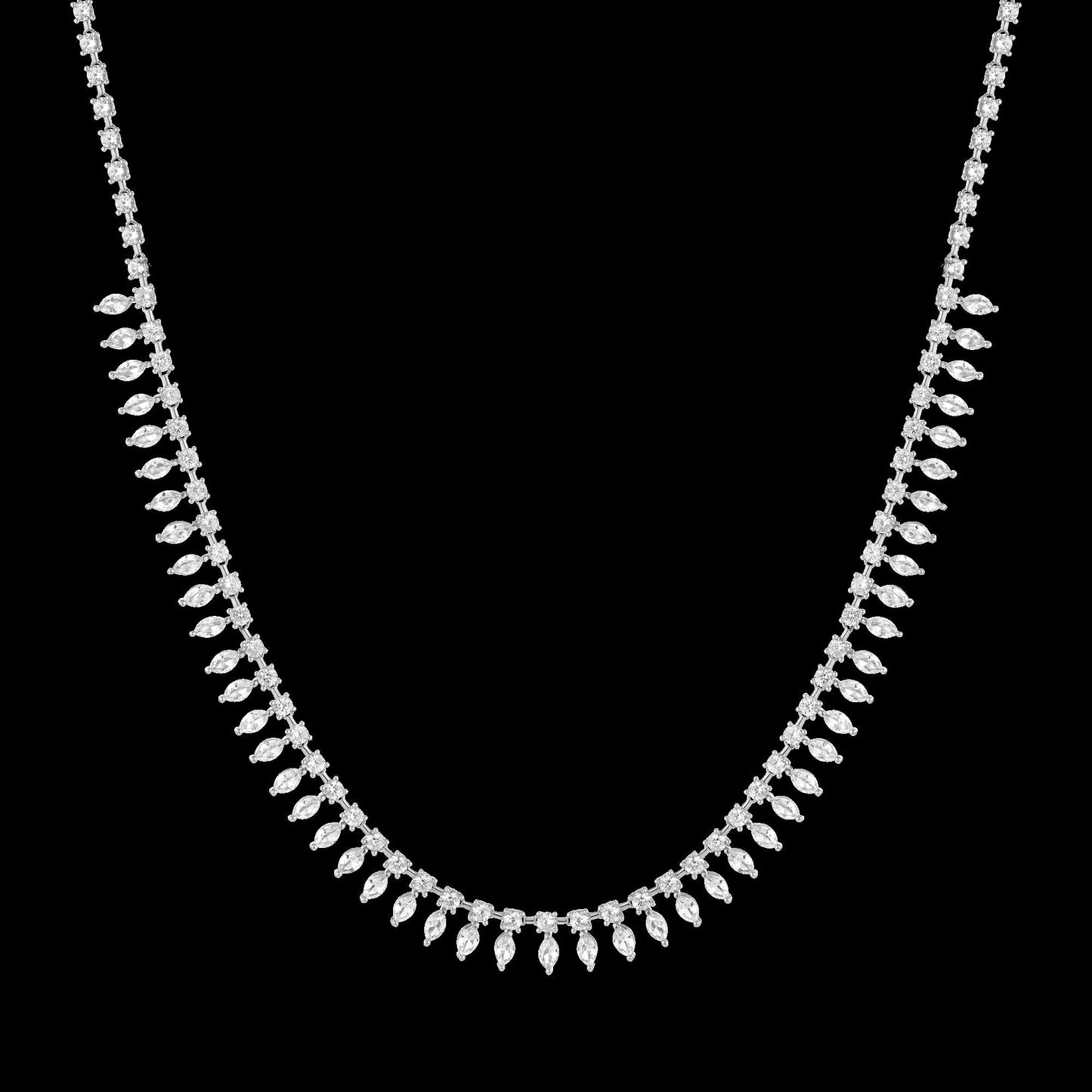 Aurate x Frye: Marquise Fringe Necklace