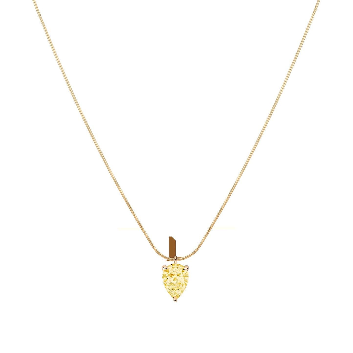 Aurate x Marilyn Monroe: Lab Grown Yellow Canary Pendant Necklace