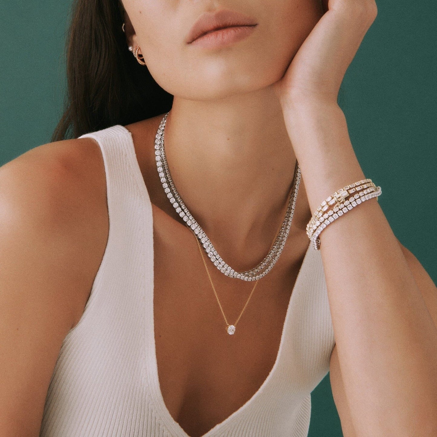Round Gemstone Solitaire Necklace