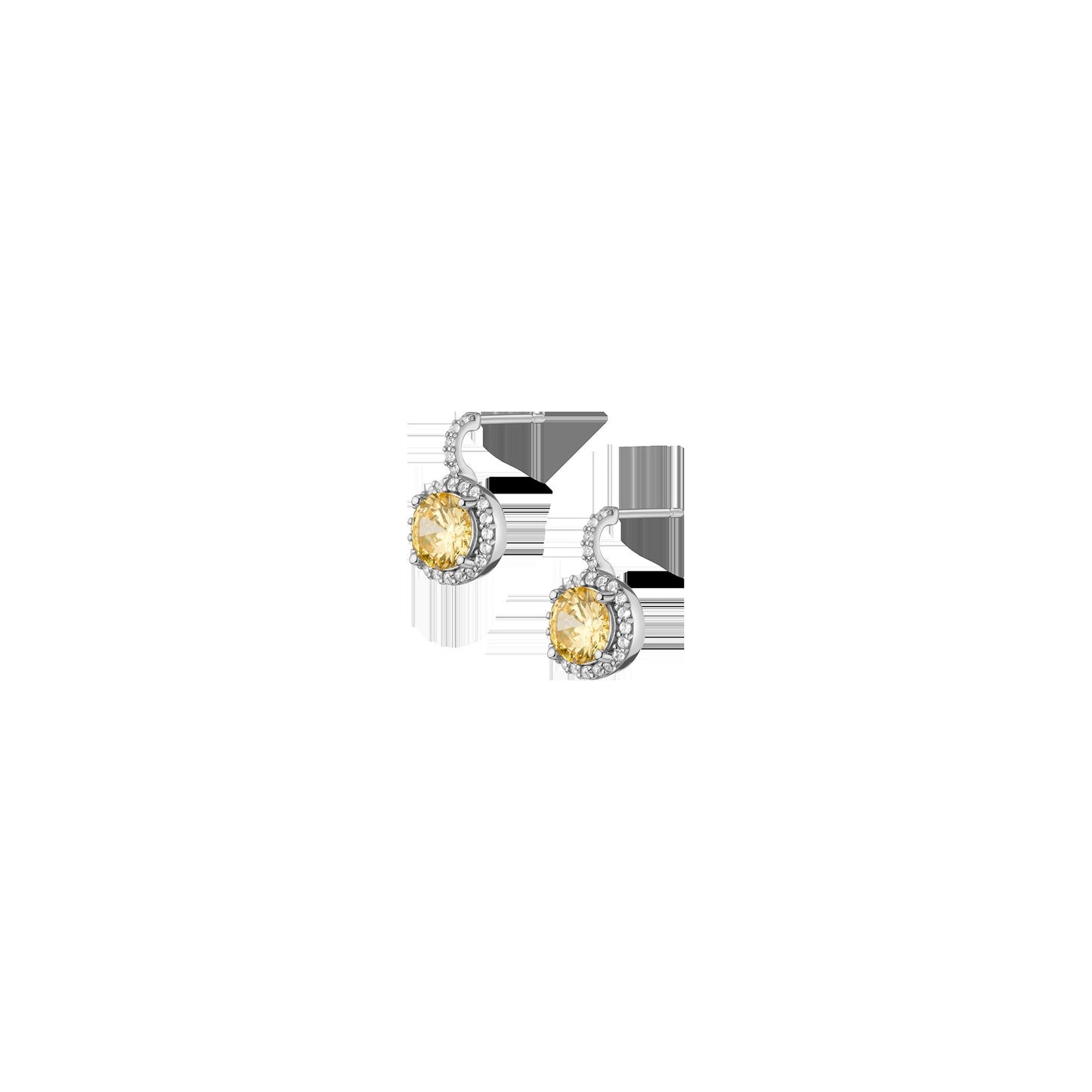 Lab Grown Canary Edwardian Earrings
