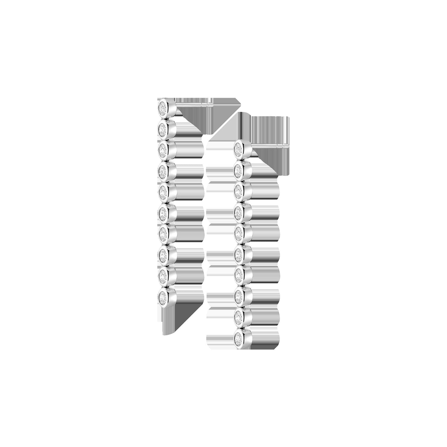 Lab Grown Diamond Bezel Tennis Earrings