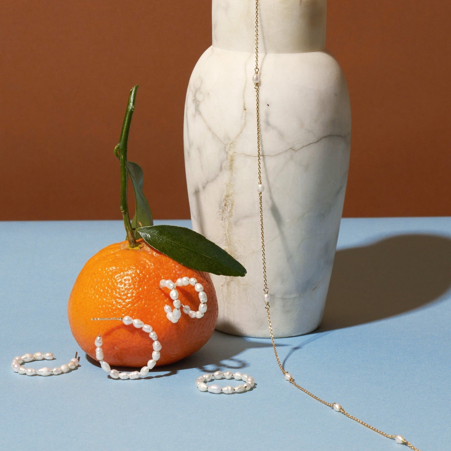 Organic Pearl Station Necklace