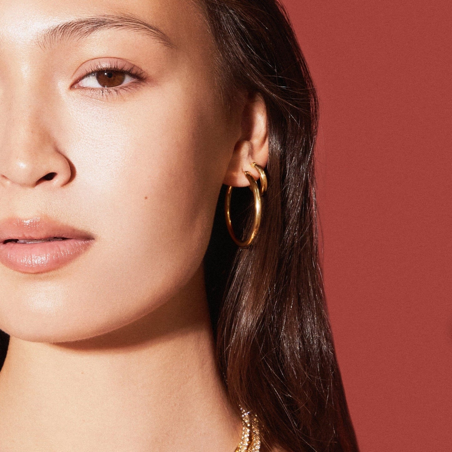 Gold Hoop Earrings - 3mm