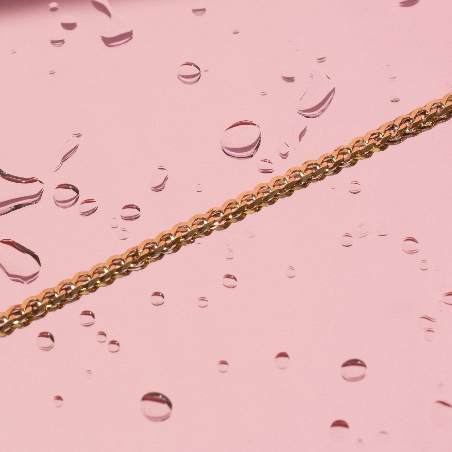 Large Gold Curb Chain Bracelet