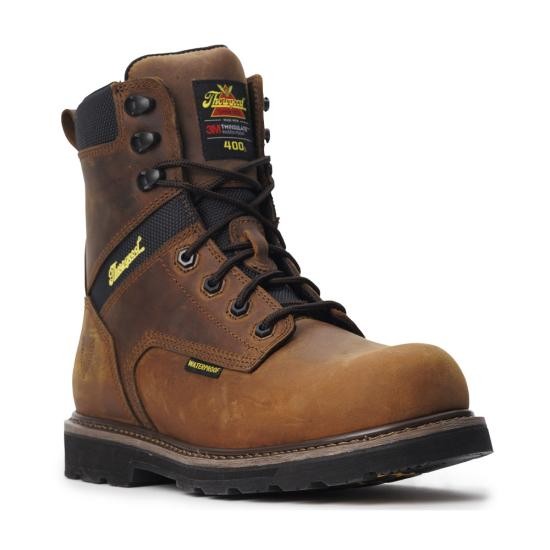 Men's Thorogood Jobsite Series 8′′ Crazy Horse Waterproof Insulated Safety Toe