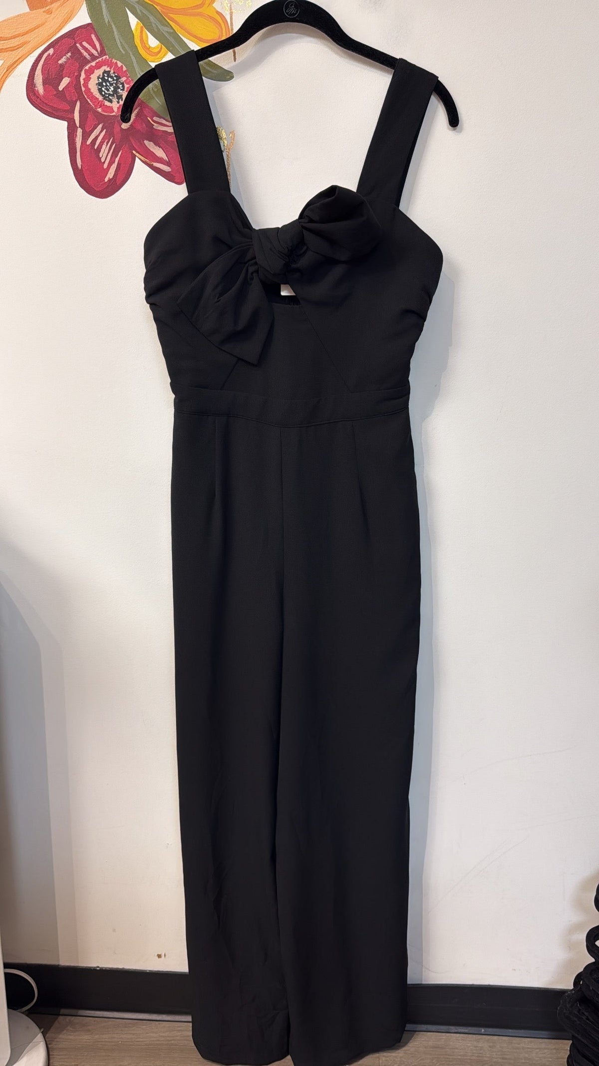 Entro 30" Inseam Black Jumpsuit, M