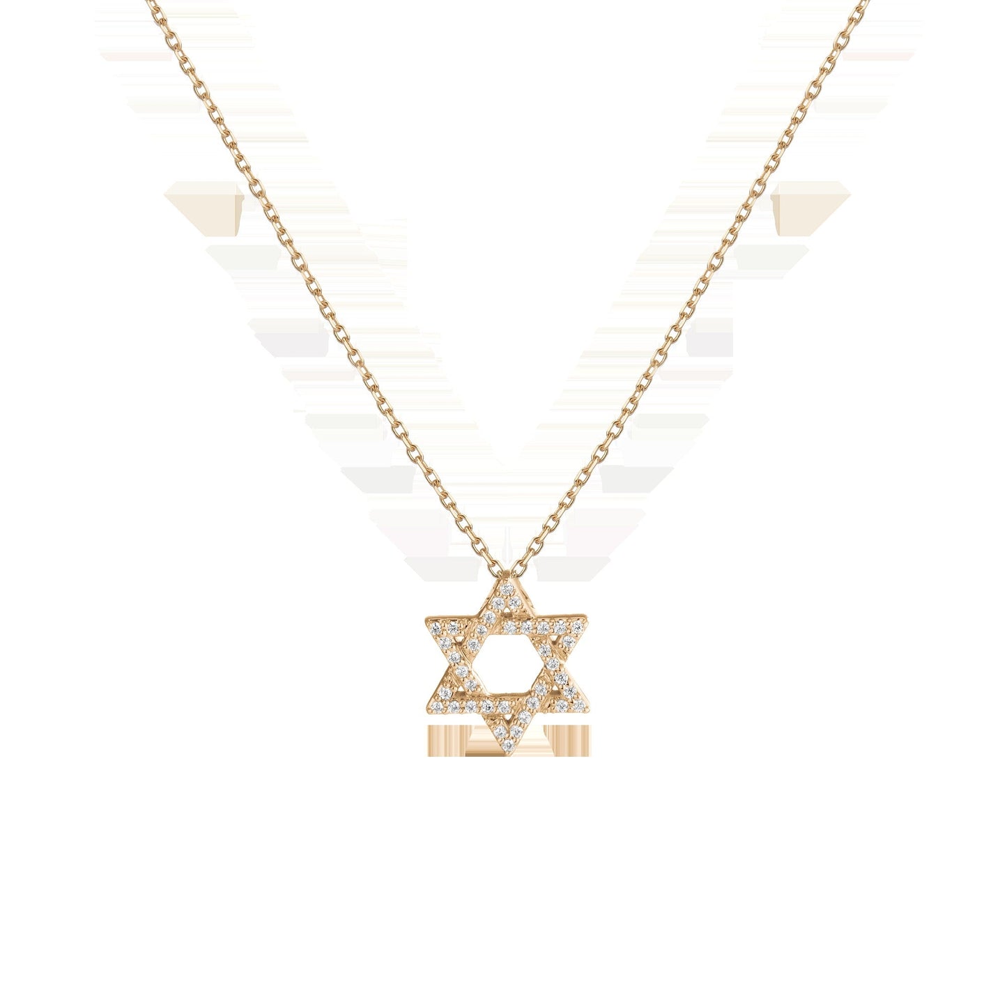 Lab Grown Diamond Star of David Necklace