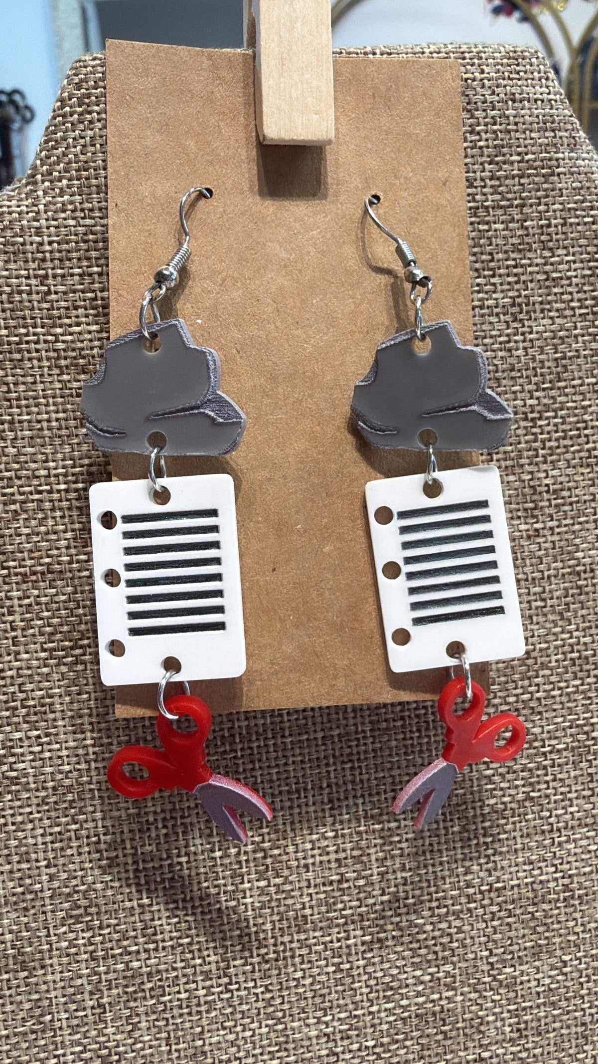Rock Paper Scissors Earrings