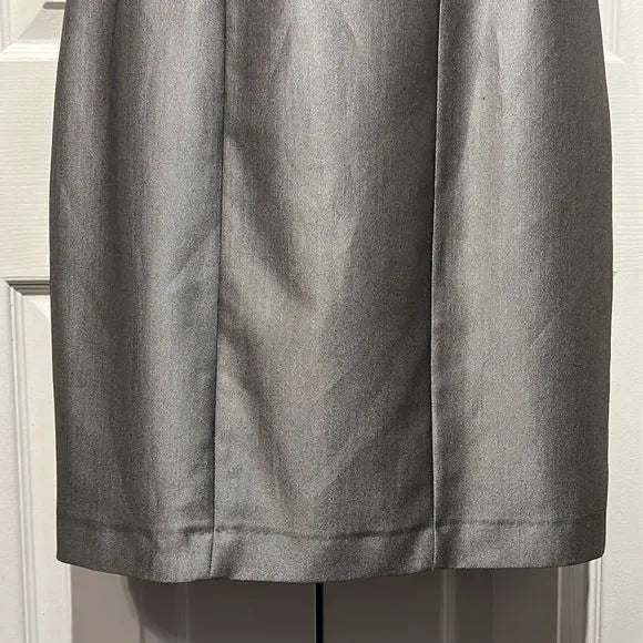 Calvin Klein Silver/Grey Sleeveless Empire Waist Dress Size 6