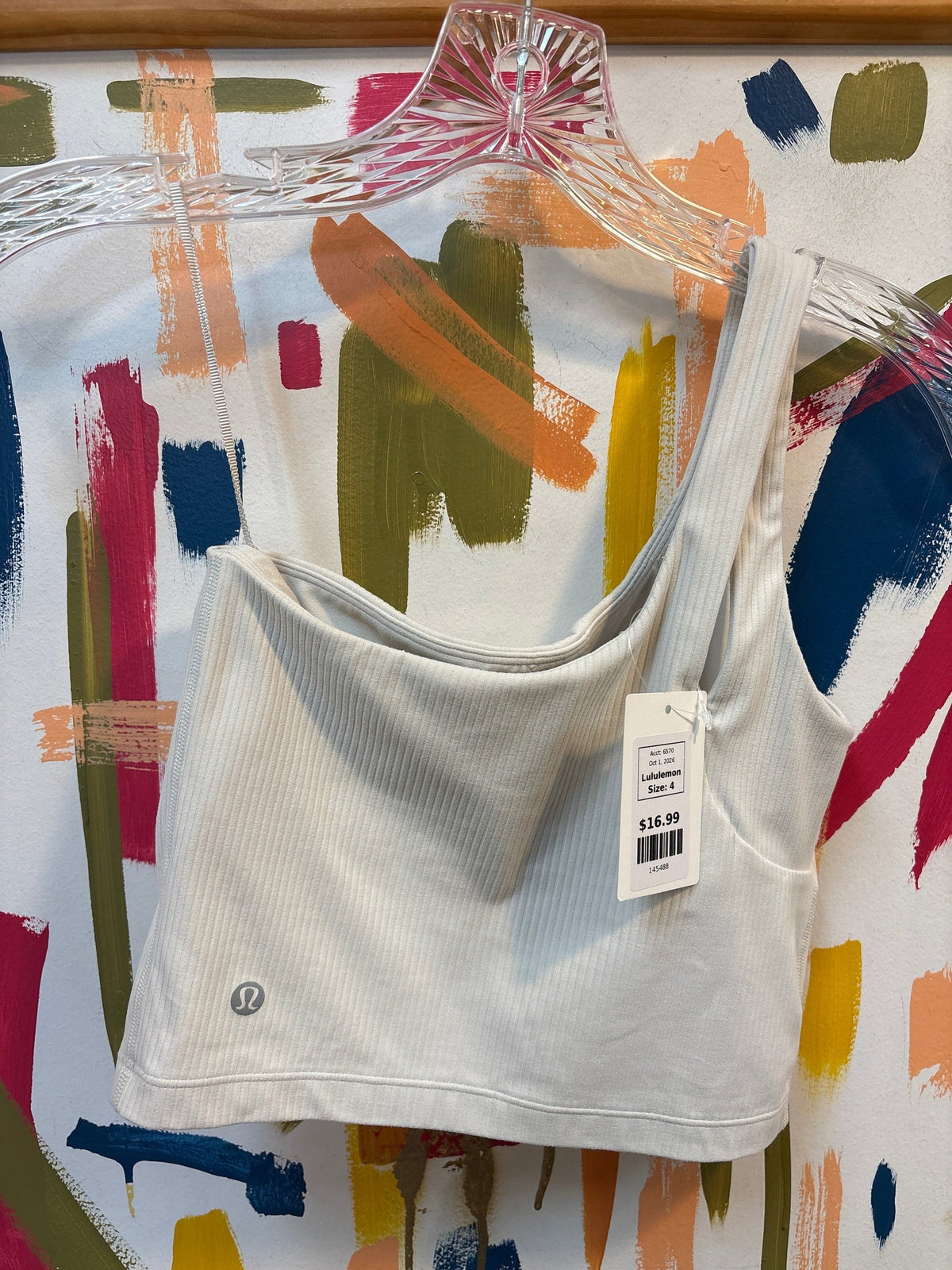 Lululemon Cream Sports Bra, 4 (no bra inserts)