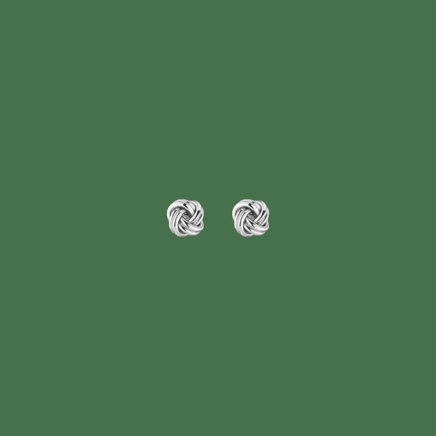 Silver Knot Stud Earrings