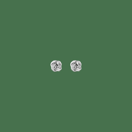 Silver Knot Stud Earrings