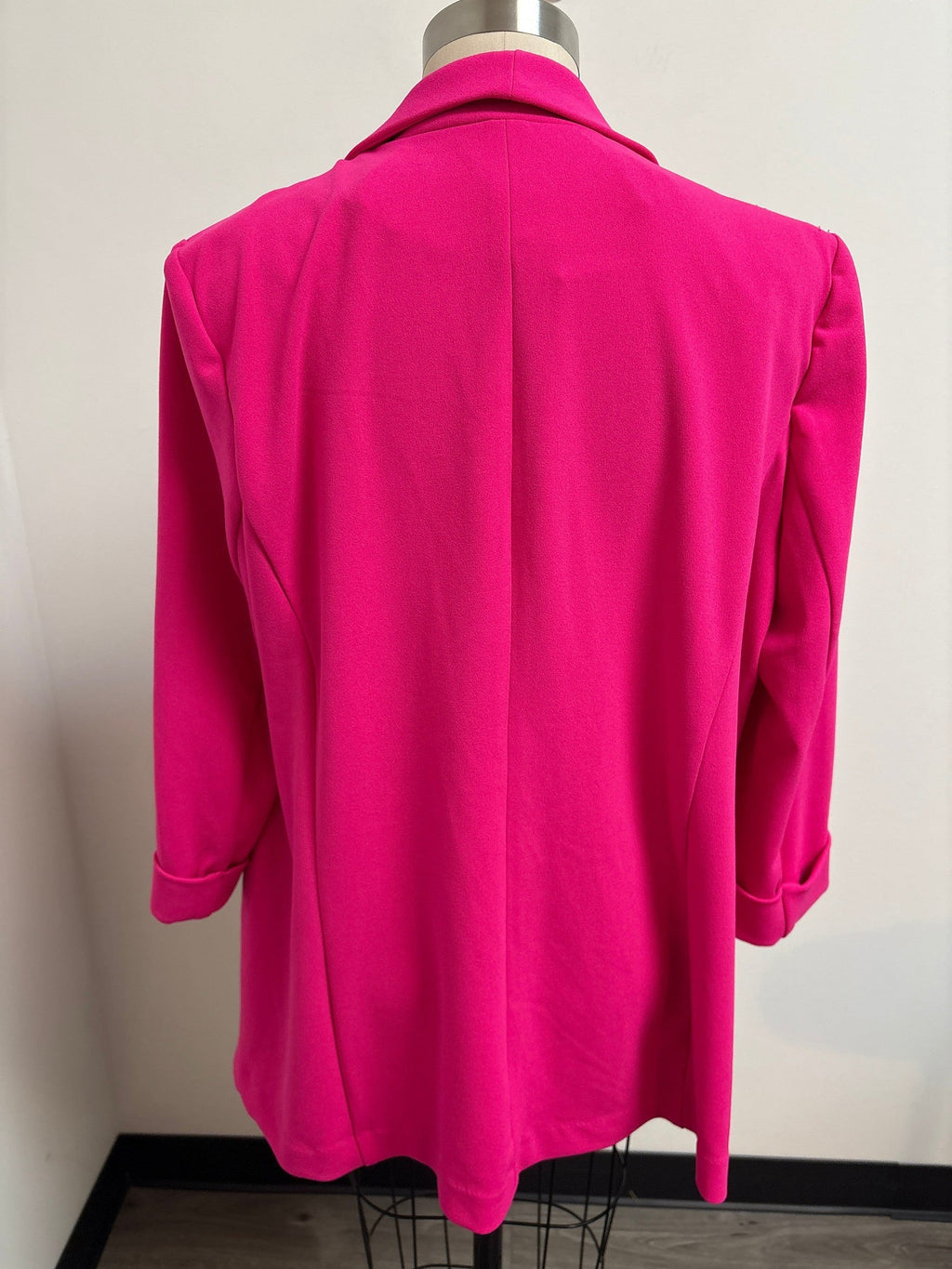 New Anne Klein Pink Cuffed Sleeve Blazer Jacket, XL