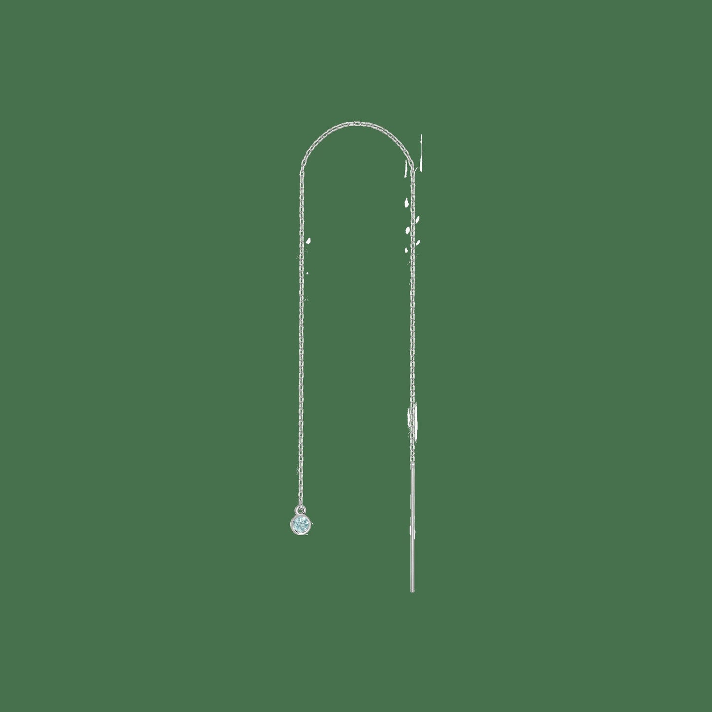 Birthstone Ear Chain Threader (Pair)