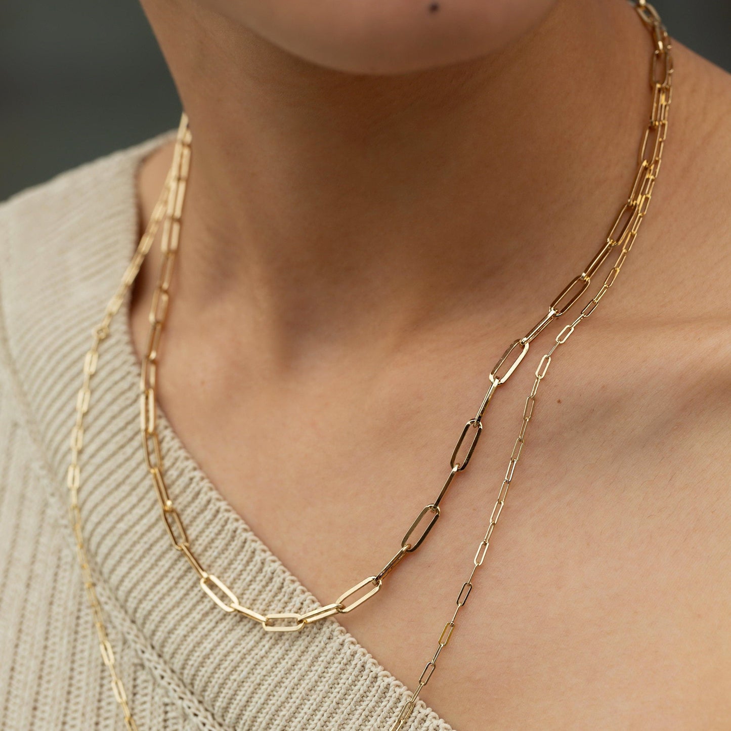 Large Paperclip Chain Necklace