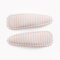 Juliet Blush Pink Striped Fabric Hair Clips