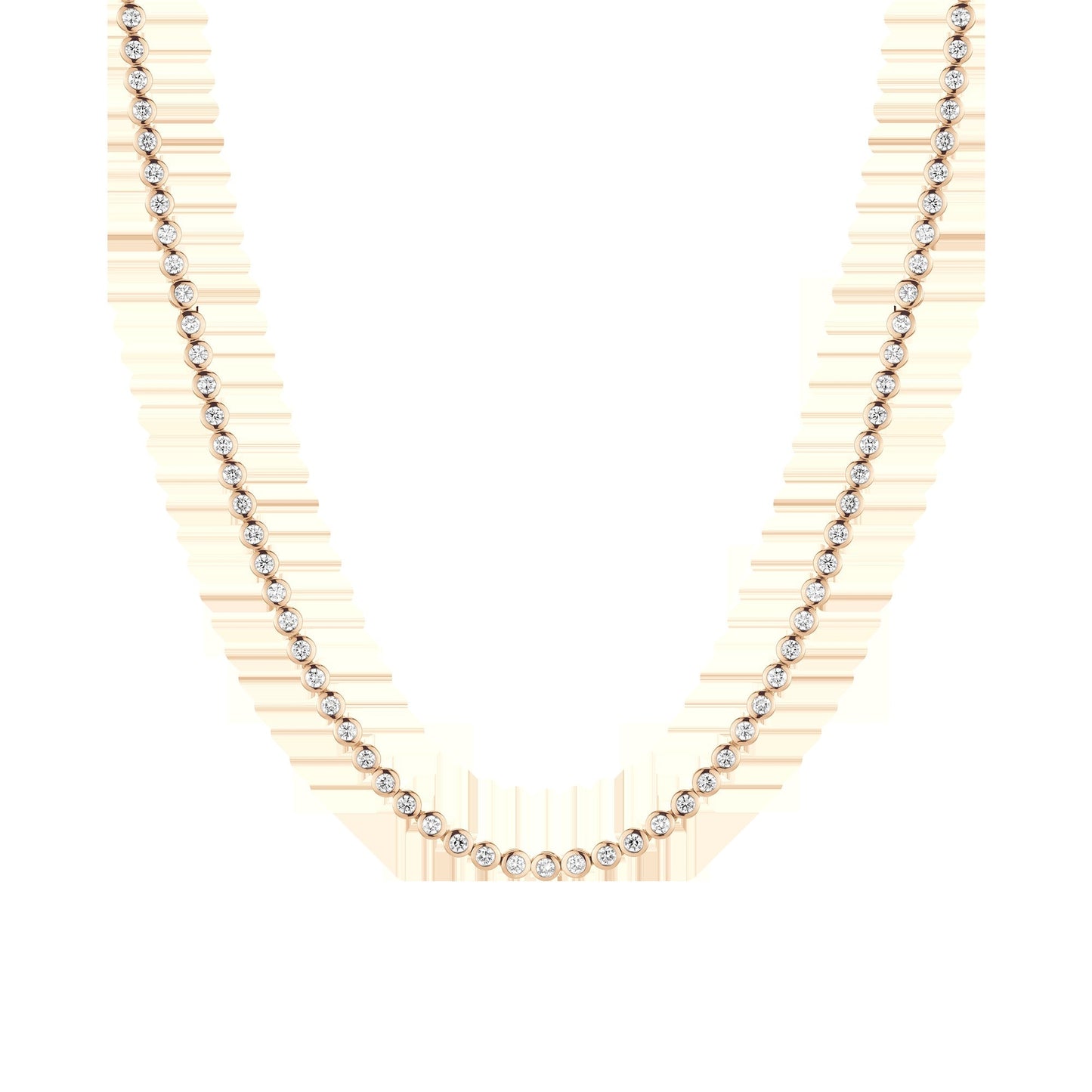 Lab Grown Diamond Bezel Tennis Necklace