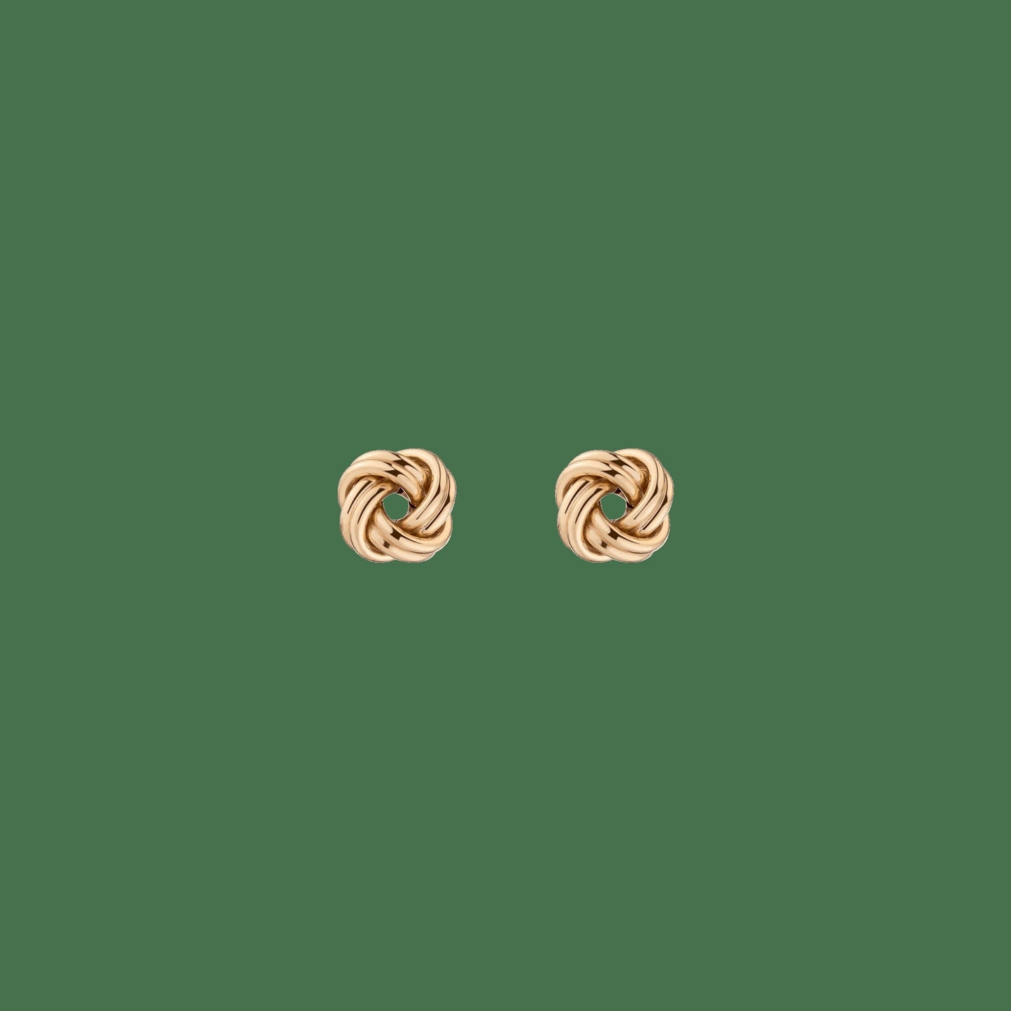 Gold Knot Stud Earrings