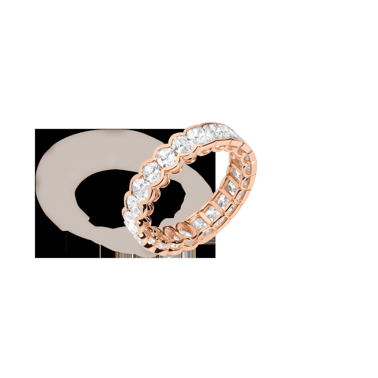Two-in-One Lab Grown Diamond Semi-Bezel Eternity Ring