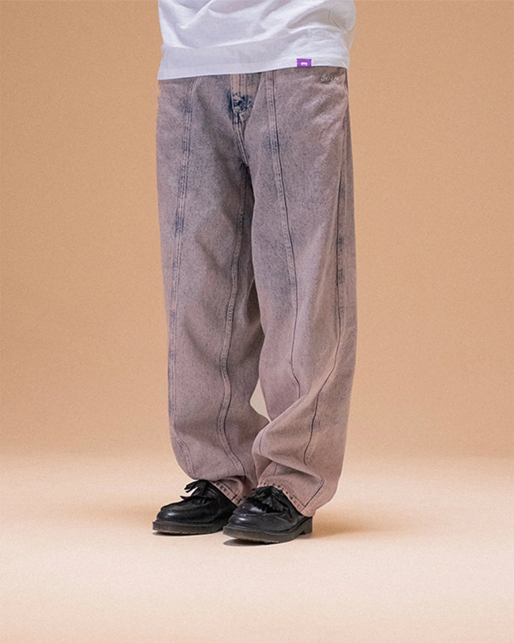 JACKER - BAGGY DENIM PANT 3 STRIPES GREY