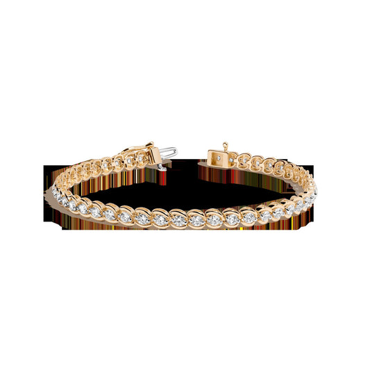Lab Grown Diamond Bezel Estate Tennis Bracelet