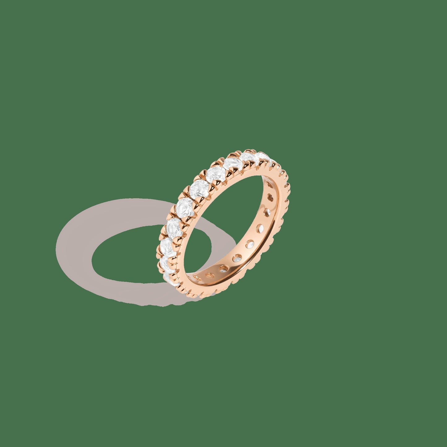Lab Grown White Sapphire Eternity Ring