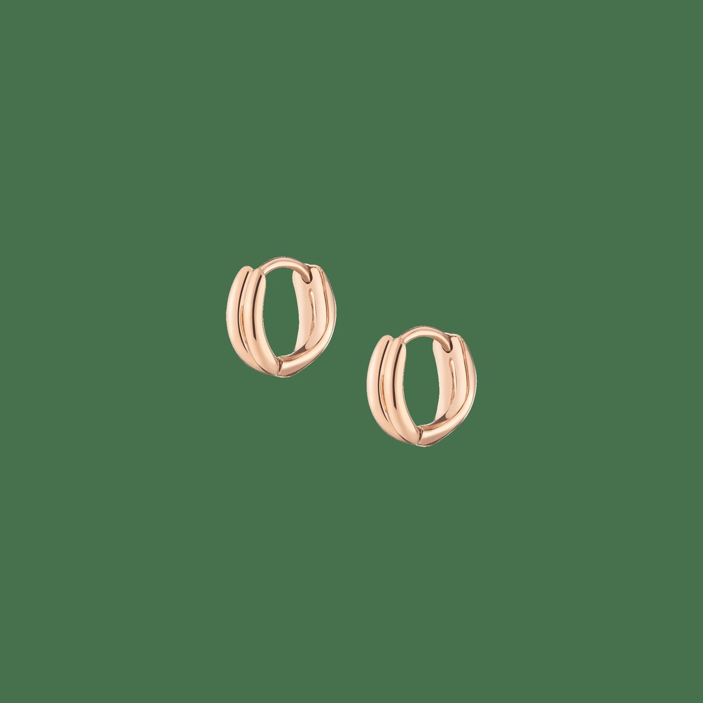 Crossover Huggie Earrings
