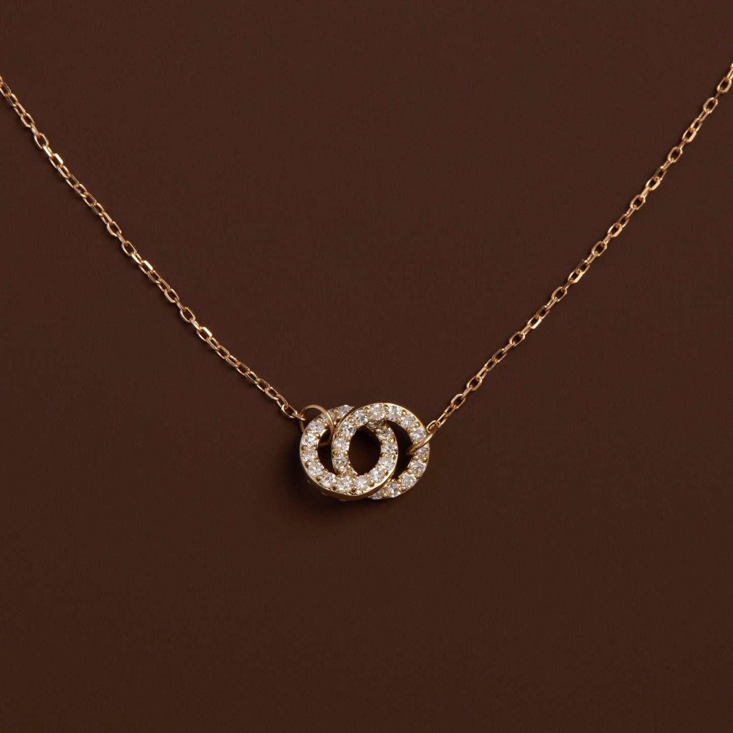 Double Lab Grown Diamond Connection Necklace