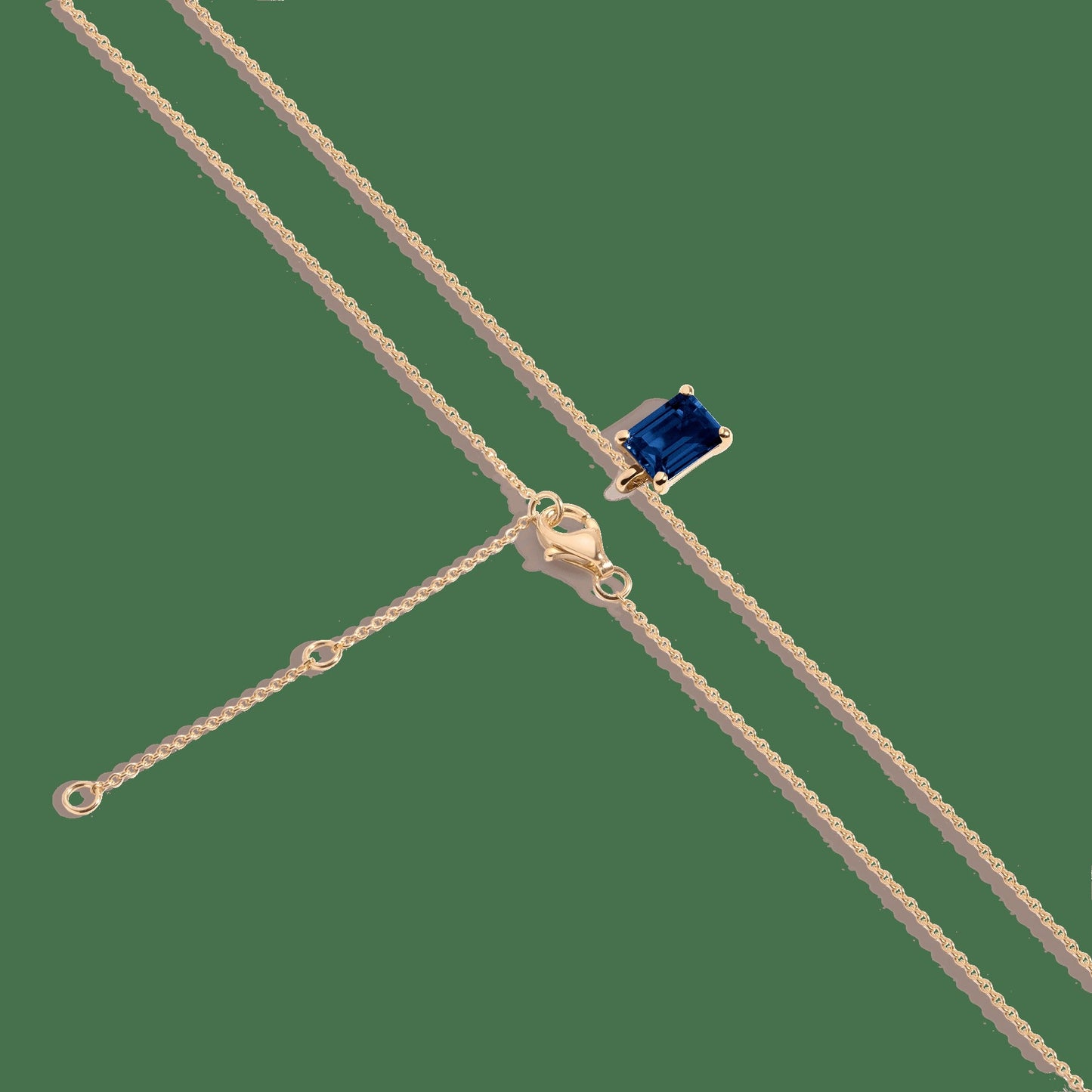 Emerald Gemstone Solitaire Necklace