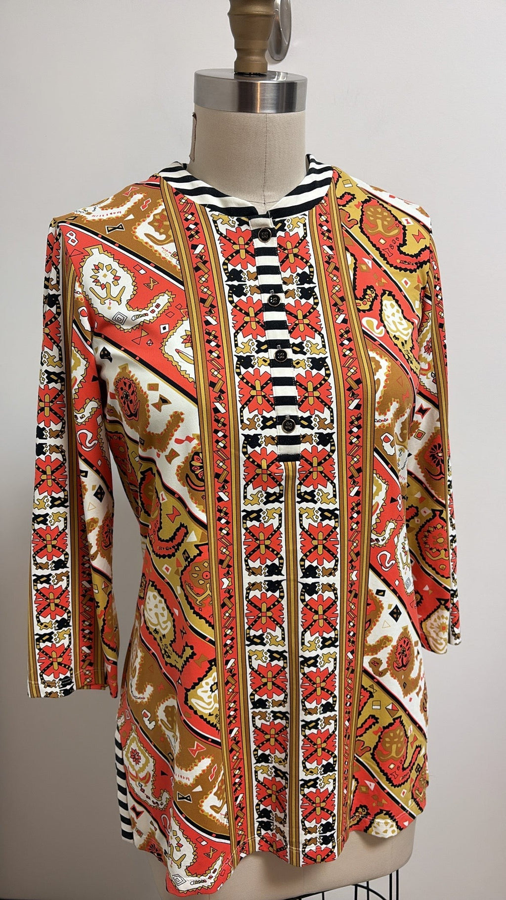 J. McLaughlin Print Top, M