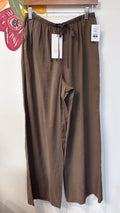 New 31" Inseam Zara Brown Drawstring Pants, S