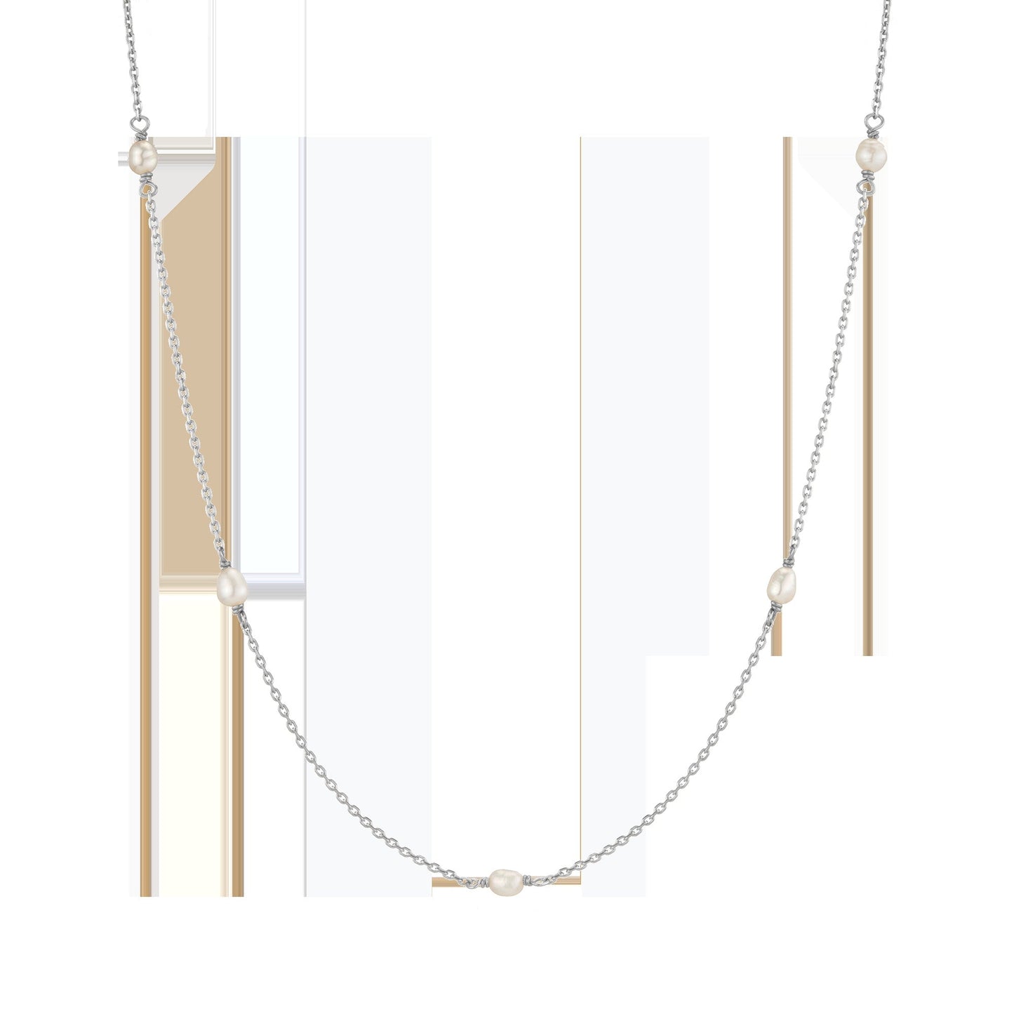 Organic Pearl Station Necklace