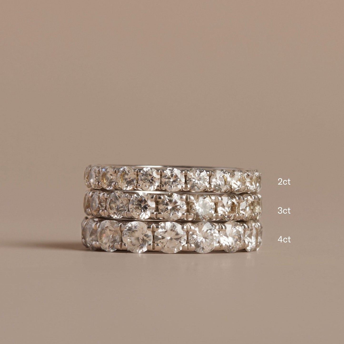 4ct Round Lab Grown Diamond Eternity Ring