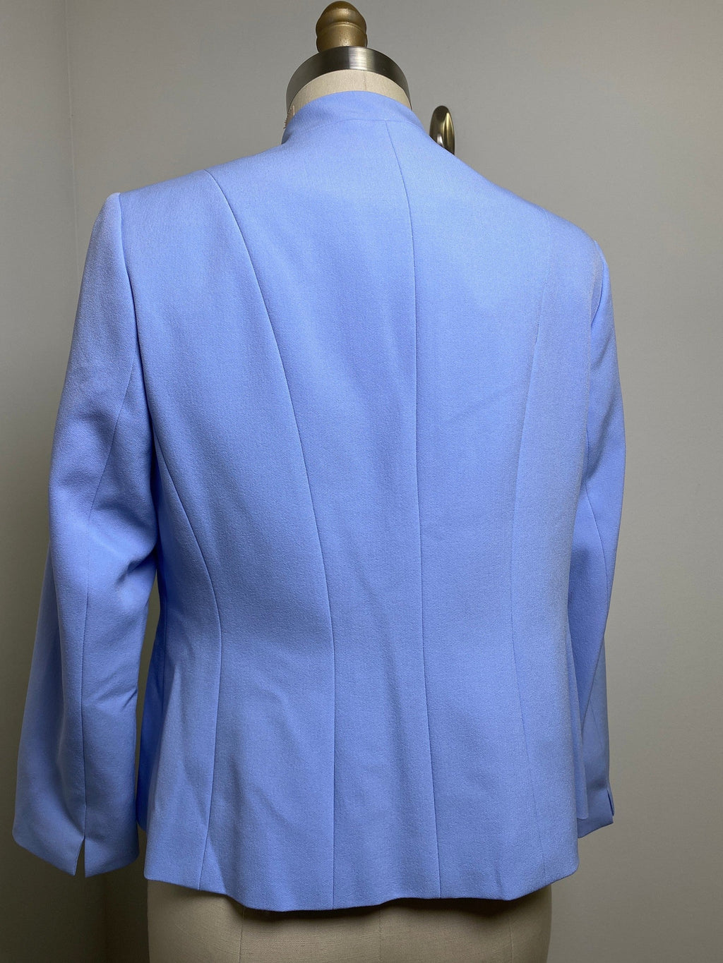New Kasper Open Front Blue Blazer Jacket, 6 Petite