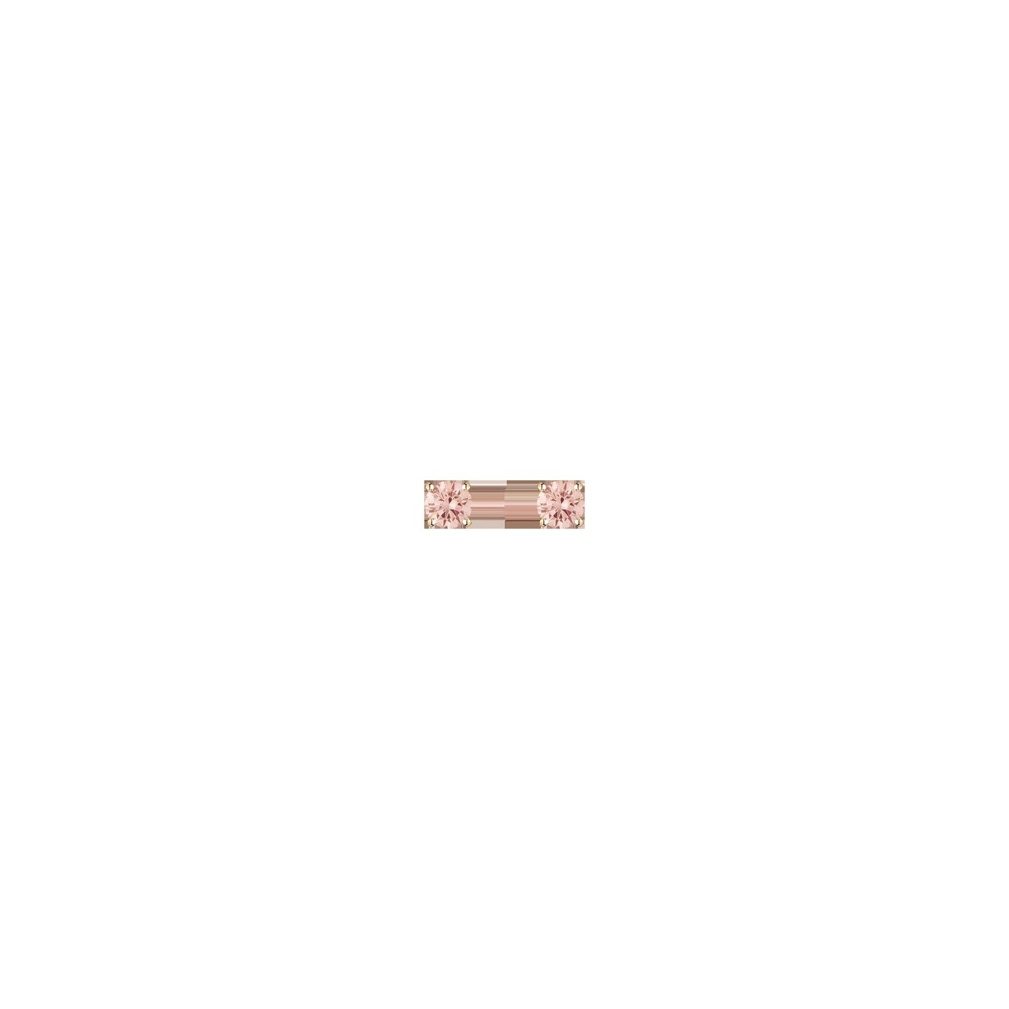 Lab Grown Pink Diamond Solitaire Stud Earrings