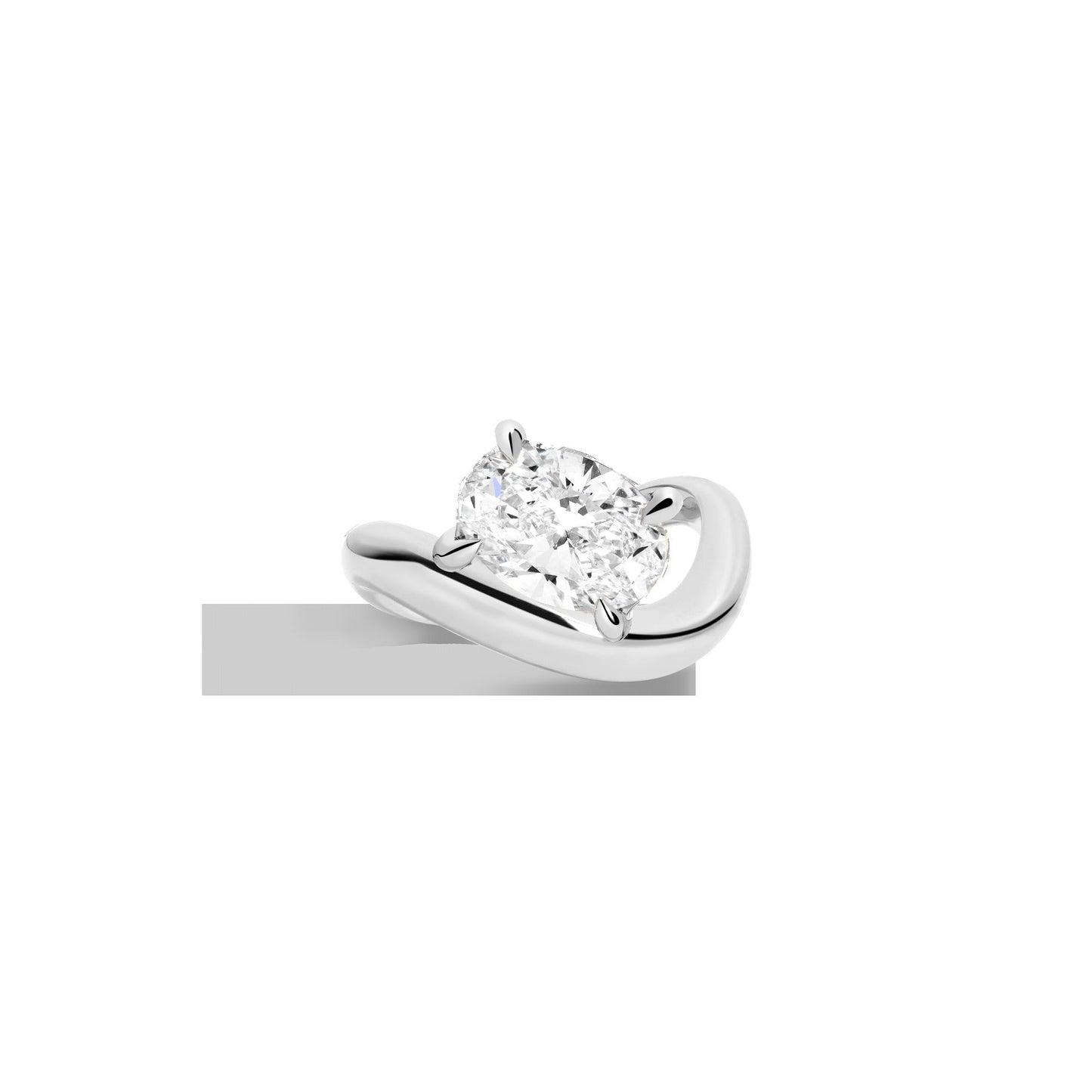 3ct Oval Lab Grown Diamond Floating Ring