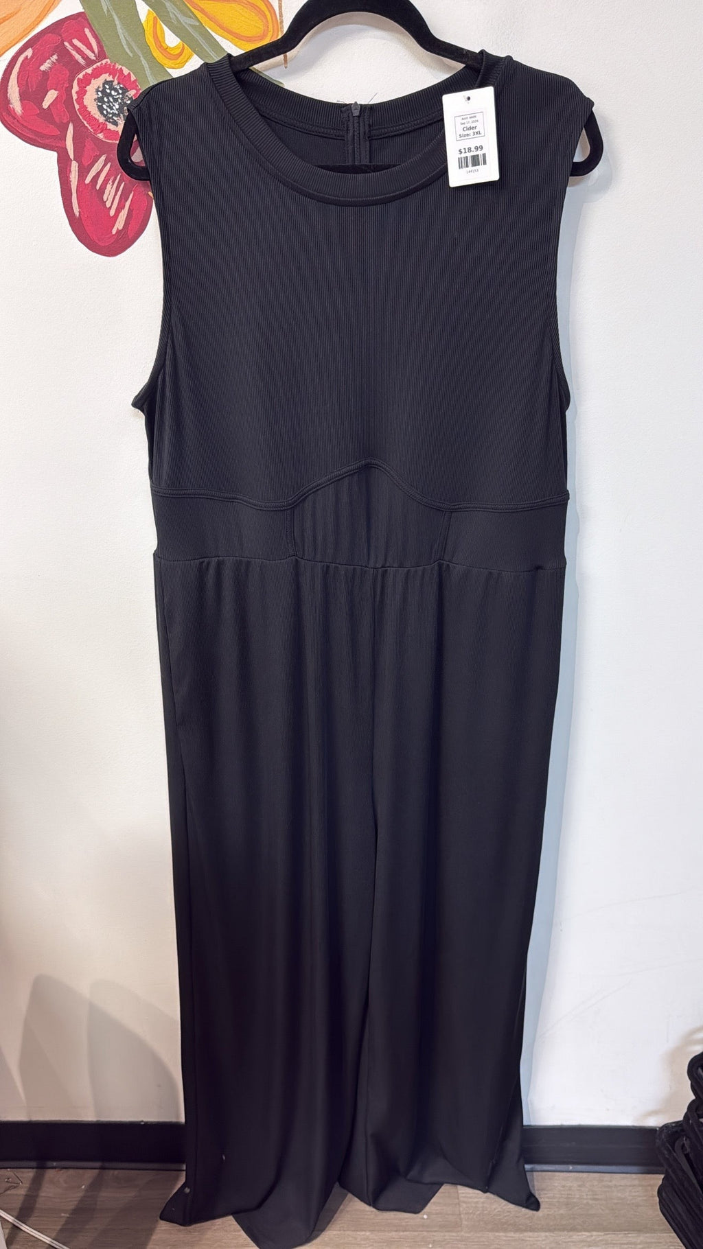 Cider Black 29" Inseam Jumpsuit, 3XL