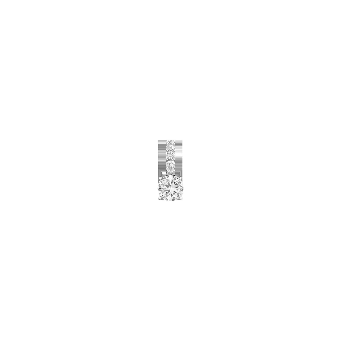 Round Cut Tennis Charm Pendant