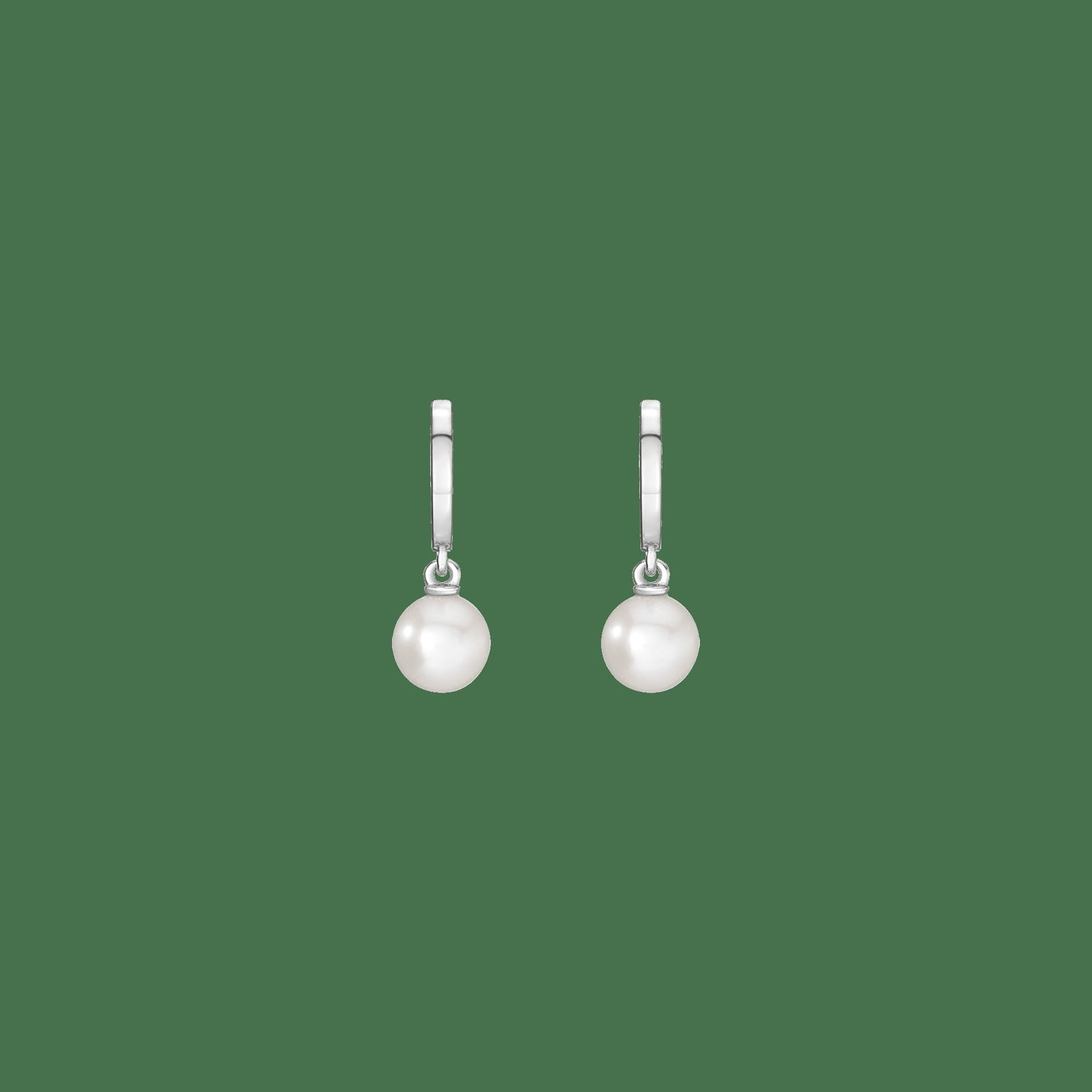 Pearl Huggie Earrings