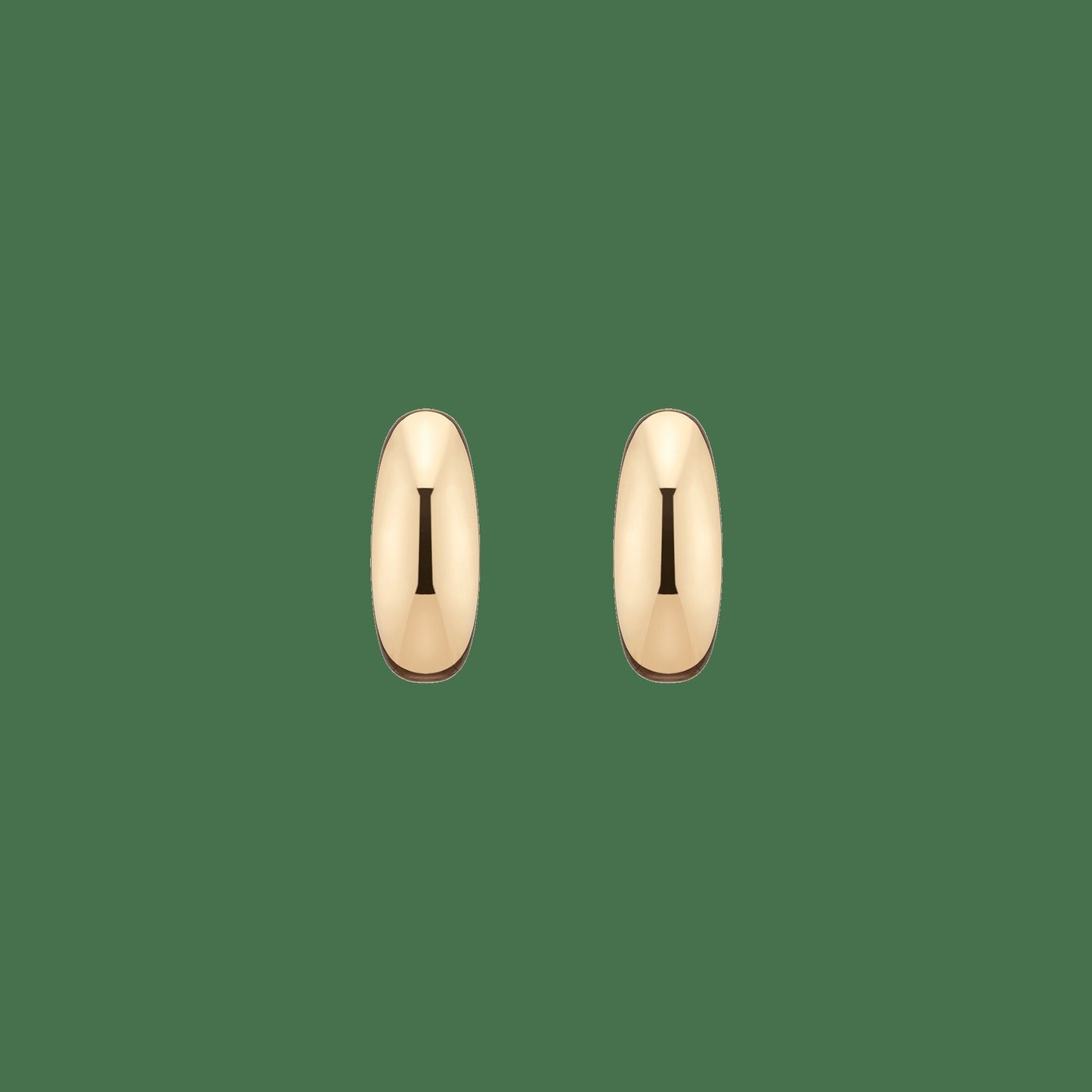 Gold Smooth Arch Hoops Medium