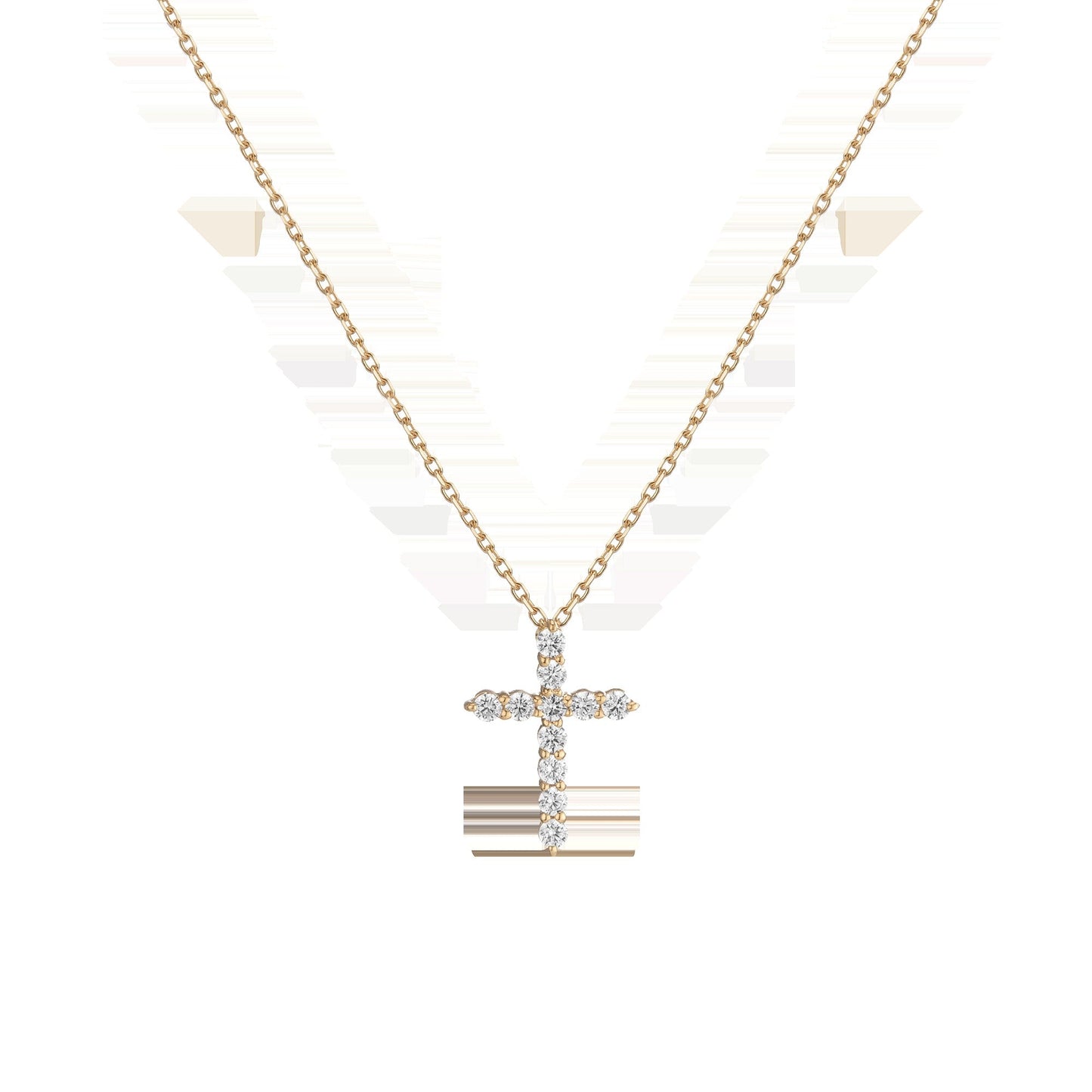 Lab Grown Diamond Cross Necklace