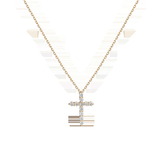 Lab Grown Diamond Cross Necklace