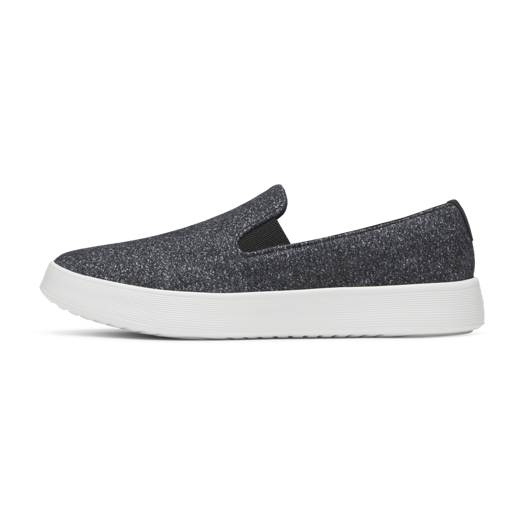 Men's Wool Cruiser Slip On - Dark Grey (Light Grey Sole)